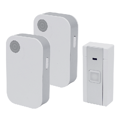 Wireless doorbells 36 melodies IP40 white 2plugin/1button 1.5V AAA