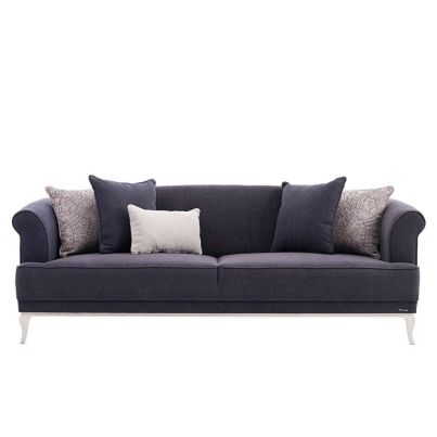 Three-seater sofa ANDERA 237x97x86cm Flow navy blue