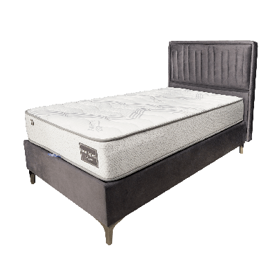 Bedstead with storage and headboard 100x200 PETRA PLUS anthracite