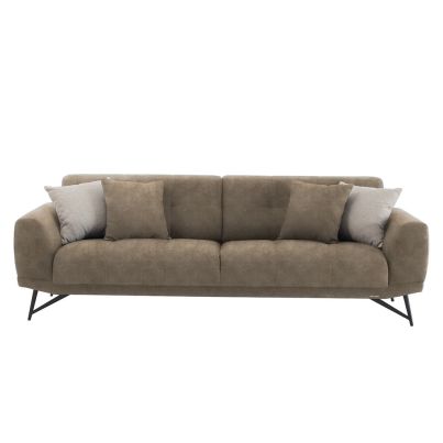 Three-seater sofa MATISSE 240x94x83cm Dark light brown