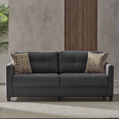 Three-seater sofa TWINSOFT 183x102x82cm Corte grey