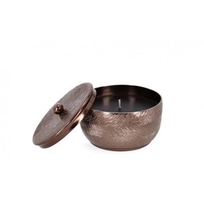 CLAMP BRONZE CANDLE W-LID D14