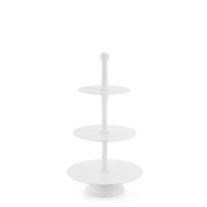 MALLET WHITE DECOR CAKE STAND 3P H82