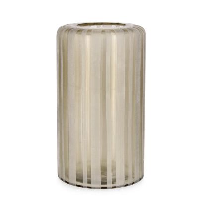 Bizzotto Glass vase ARUNI 32cm beige