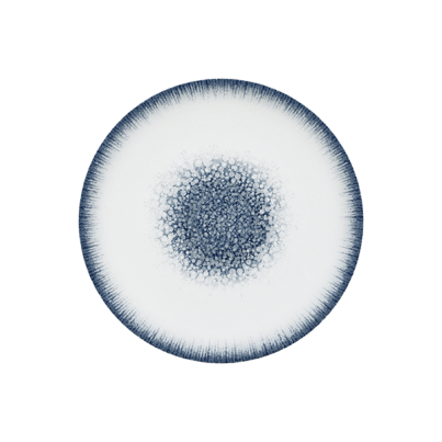 Dinner plate SATURNIA Nancy, 26 cm, white/blue