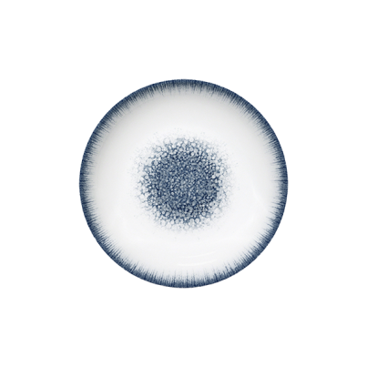 Soup plate SATURNIA Nancy, 22 cm, white/blue