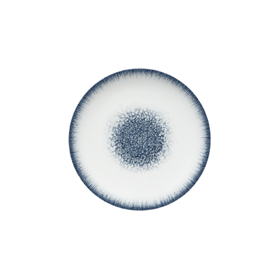 Dessert plate SATURNIA Nancy, 21 cm, white/blue