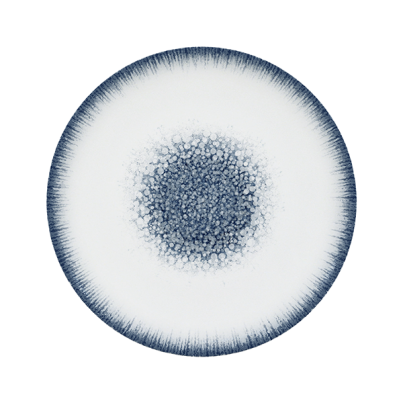 Serving plate SATURNIA Nancy, 31 cm, white/blue