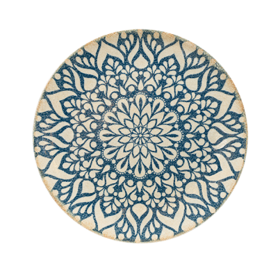 Serving plate SATURNIA Table, 31 cm, blue/beige