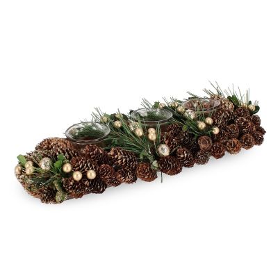 Bizzotto Christmas candle holder 3 candles PETRA