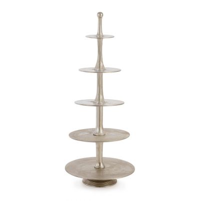 MALLET SILVER DECOR CAKE STAND H152