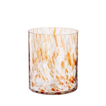 Bizzotto Christmas candle holder STRIPPLE orange