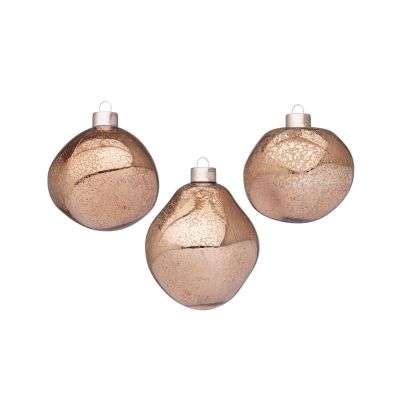 Bizzotto Christmas tree ornaments 3pcs. ORGANIC D8 brown