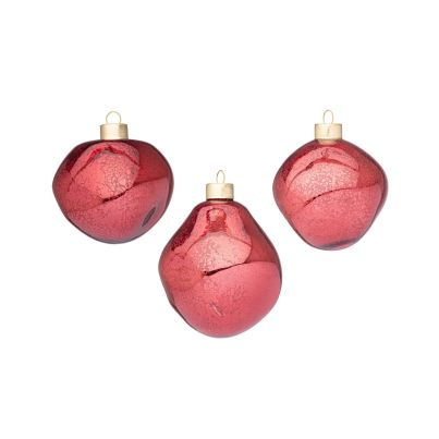 Bizzotto Christmas tree ornaments 3pcs. ORGANIC D8 red