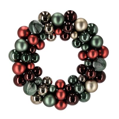 Bizzotto Christmas ball wreath JOE Ø34cm red
