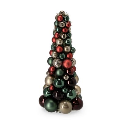 Bizzotto Christmas pine ball JOE 39.5cm red