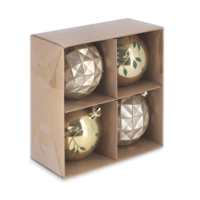 Bizzotto Christmas tree ornaments 4pcs. JOE 16,2x16,2x7,9 gold