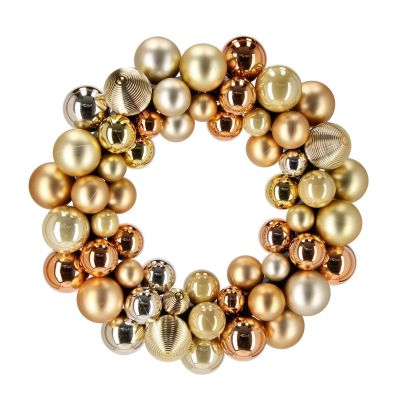 Bizzotto Christmas ball wreath D34 JOE Ø34cm gold