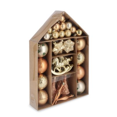 Bizzotto Christmas tree ornaments 55pcs. JOE 33,2x23,6x6 gold