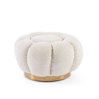 Bizzotto Pouffe FLOREL 65x35 white