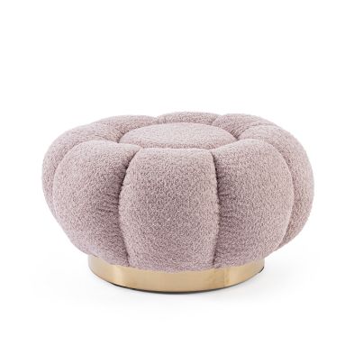 Bizzotto Pouffe FLOREL 65x35 antique rose