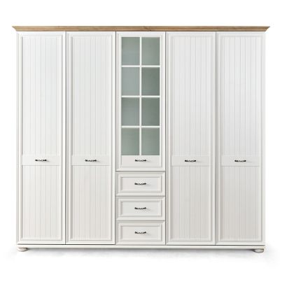 Five doors wardrobe ANGELIC 254/64/225cm