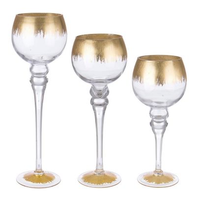 Bizzotto Set of 3 candle holders CLASSY