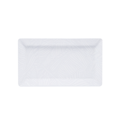 Rectangular plate SATURNIA Breath, 29x17,5 cm, white
