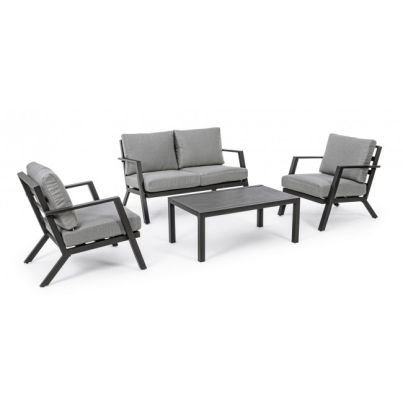 HARLEY CHARCOAL YK13 SOFA SET4 W-CUSH