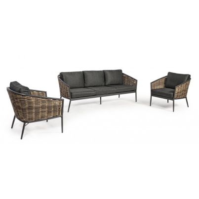 MARIBELA CHARCOAL YK13 SOFA SET3 W-CUSH