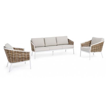 MARIBELA WHITE YK11 SOFA SET3 W-CUSH