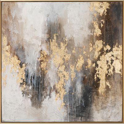 Acrylic painting Composition gold accented 72x72cm