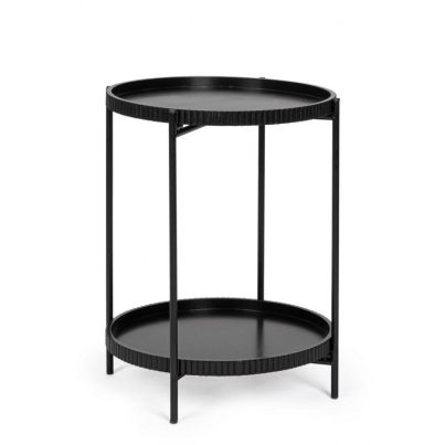 Auxiliary table Herdys, D42 cm, Black