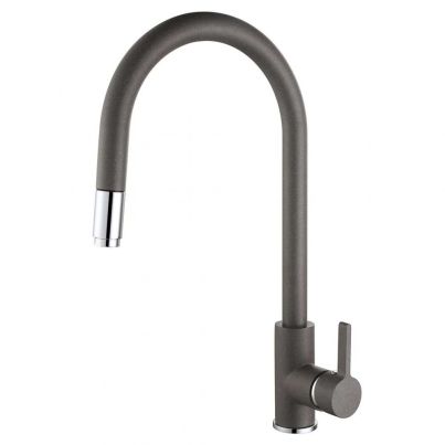 Granite faucet 263006 GREY, with retractable shower