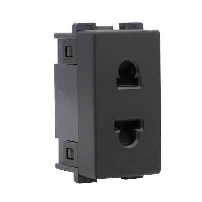 LECCE double pin socket anthracite