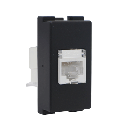 LECCE computer socket RJ45 Cat5E anthracite