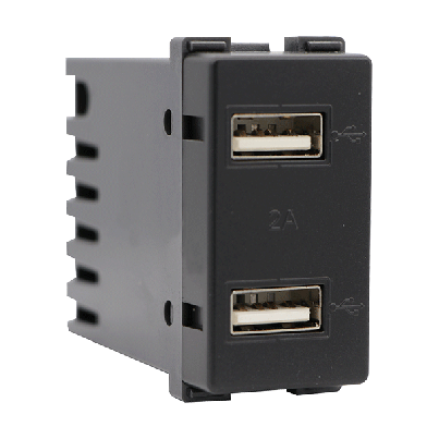 LECCE USB socket double anthracite