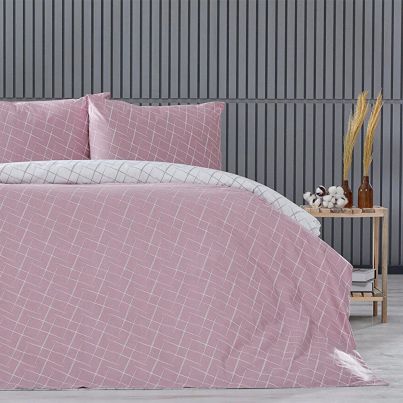 Single bedding set EASY COTTON GLIMMER 3pcs pink