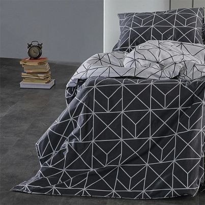 Single bedding set RANFORCE POLKA 3pcs anthracite