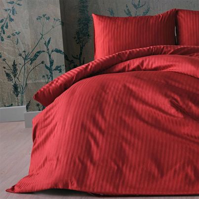 Double bedding set SATEN ARTLINE 4pcs red