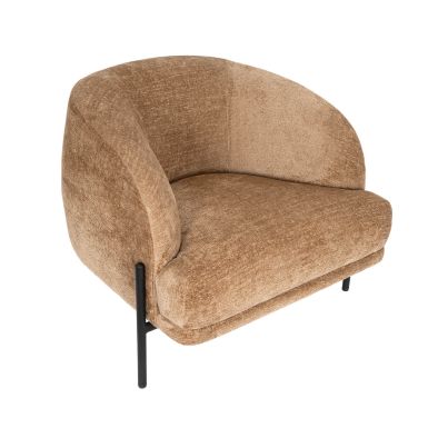 Wing chair FIKA light brown/BERGE 1002