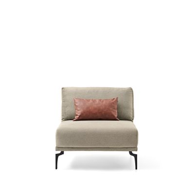 One-seater sofa section GIZA armless beige 89/100/82cm