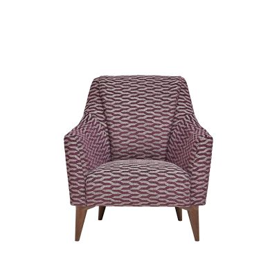 Wing chair GIZA burgundy/grey 82/85/90cm