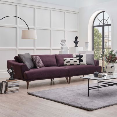 Four-seater sofa GIZA burgundy 290/100/82cm