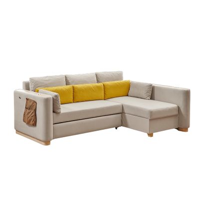 Corner sofa with chaise longue ILIA left-right 237/160/84cm 2502/grey