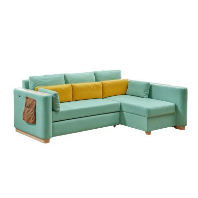 Corner sofa with chaise longue ILIA left-right 237/160/84cm 3467/turquoise