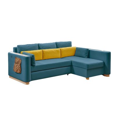 Corner sofa with chaise longue ILIA left-right 237/160/84cm 3468/dark blue