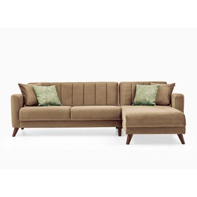 Corner sofa with chaise longue LOFT beige 265/81/80cm