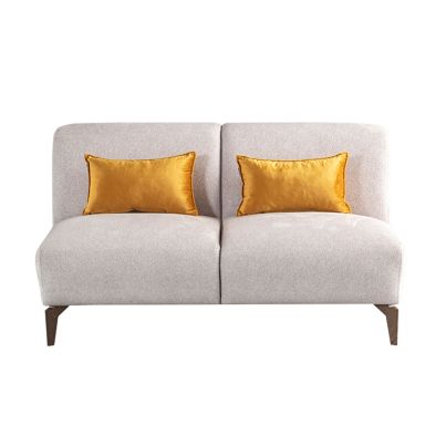 Two-seater sofa section LUGANO armless 140/94/78cm 4381/light grey