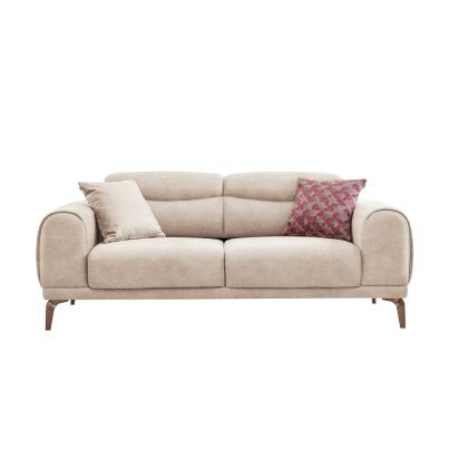 Two-seater sofa MILENA light brown 193/95/78cm